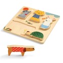 Puzzle encastrement en bois - Woodypets - Puzzle en bois 12 moi - Djeco