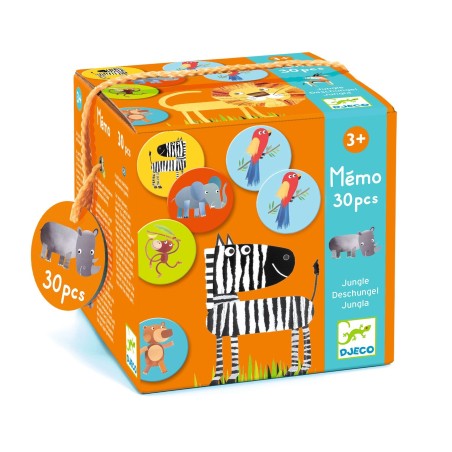 Jeu Mémo Animaux de la Jungle Enfant 30 Pièces - Djeco