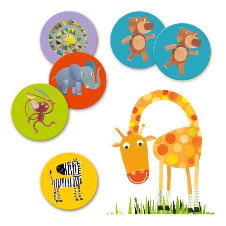 Jeu Mémo Animaux de la Jungle Enfant 30 Pièces - Djeco