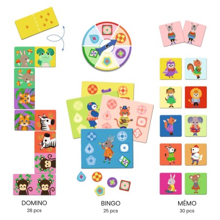 Bingo Memo Domino - Les p'tits copains - Djeco