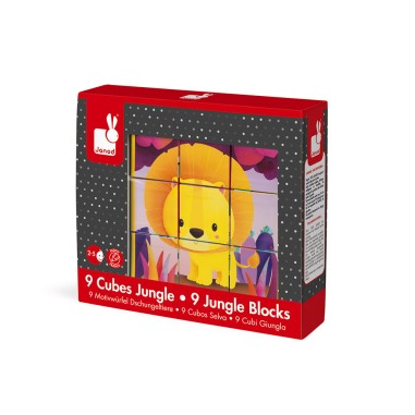 Kubkid - Animaux de la jungle 9 cubes - Janod
