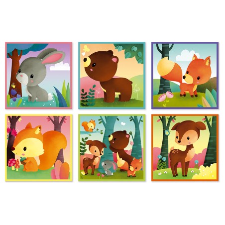 Kubkid - Animaux de la forêt 9 cubes - Un jeu - Janod