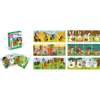 Jeu de 7 Familles Family Farm : Jeux de cartes - Janod