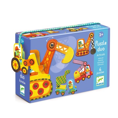 Puzzle duo 2 ans Articulo véhicule - Djeco