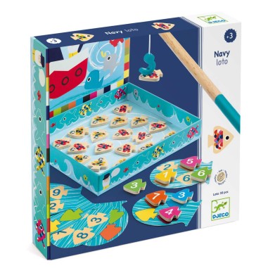 Jeu éducatif bois +3y navy-loto - Djeco