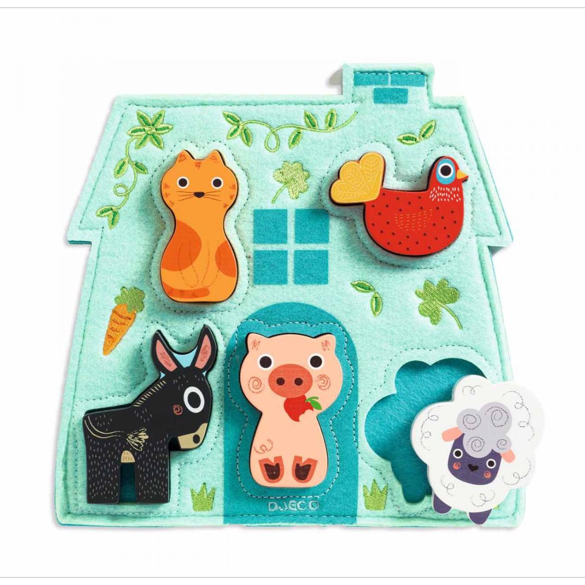 Puzzle bois relief Mouki Djeco
