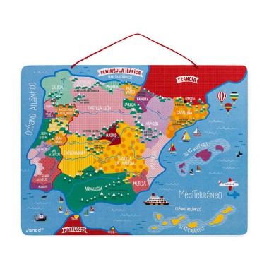 Carte d'Espagne magnétique 50 pcs - Un jouet - Janod