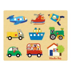 Puzzle des transports Les Popipop - Moulin Roty