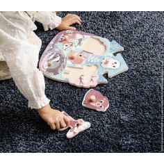 Puzzle Happy Forest 6 pièces : Puzzles en bois premier âge - Janod 2