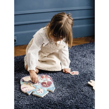 Puzzle Happy Forest 6 pièces : Puzzles en bois premier âge - Janod