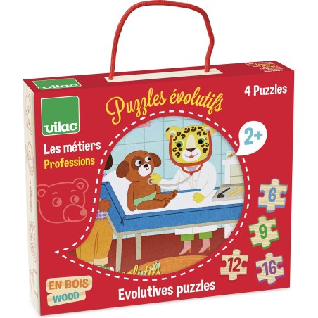 4 puzzles évolutifs les métiers - Vilac