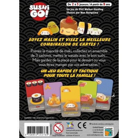 Sushi Go! - Jeu de société - Cocktail Games