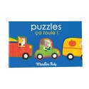 Ensemble de 4 Puzzles Ca roule ! - 32 pièces - Les Popipop - Moulin Roty