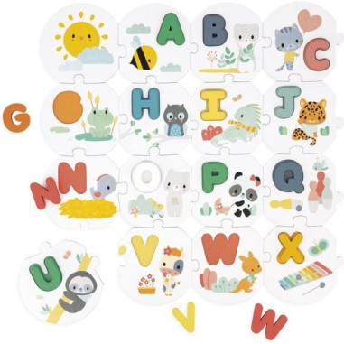 Puzzle Alphabet bébé - Motricité, lettres, enfant 2 ans - Janod