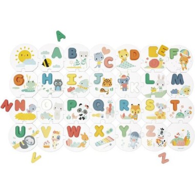 Puzzle Alphabet bébé - Motricité, lettres, enfant 2 ans - Janod