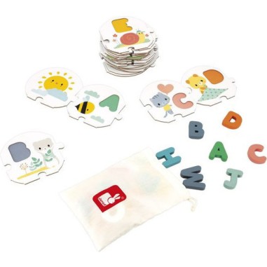 Puzzle Alphabet bébé - Motricité, lettres, enfant 2 ans - Janod
