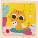 Puzzle en bois Chat Peanut 9 pcs - Janod