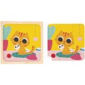 Puzzle en bois Chat Peanut 9 pcs - Janod