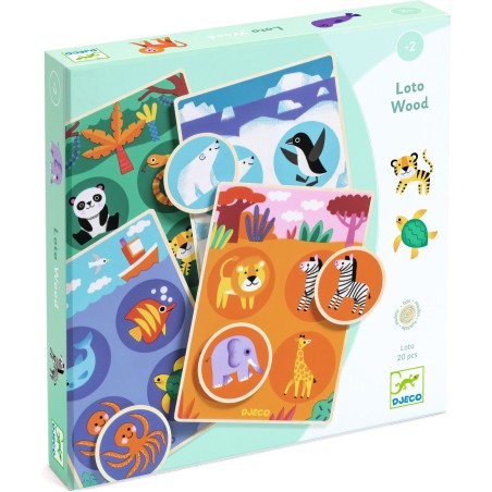 Loto Wood - Jeu éducatif en bois - Djeco