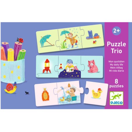 Puzzles duo-trio - Mon quotidien - Djeco