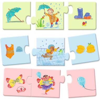 Puzzles duo-trio - Mon quotidien - Djeco
