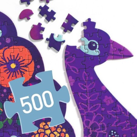 Puzz'Art - Peacock - 500 pcs - Djeco