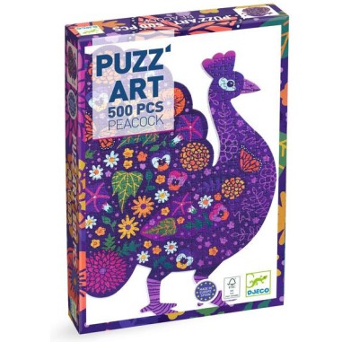 Puzz'Art - Peacock - 500 pcs - Djeco