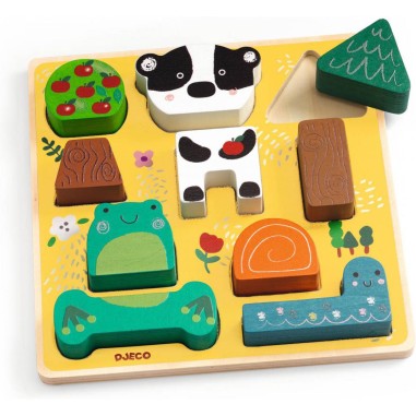 Puzzles relief - Puzz & Match Happy - Djeco