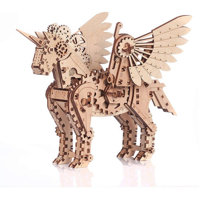 Licorne petite maquette 3D mobile en bois Mr. Playwood