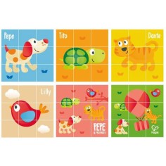 Puzzle cubes en bois Puppy et ses amis - Hape 2