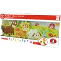 Puzzle en bois réversible animaux de la ferme et chiffres - Hape