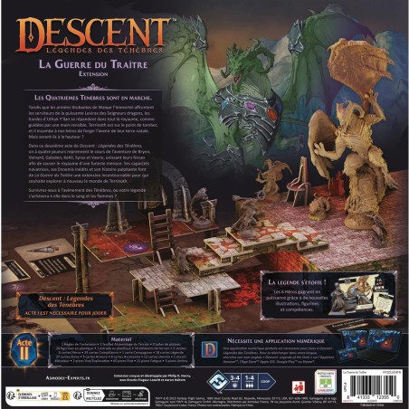Descent Légendes des Ténèbres : La Guerre du Traître - Extension - Jeux de société - Fantasy Flight Games