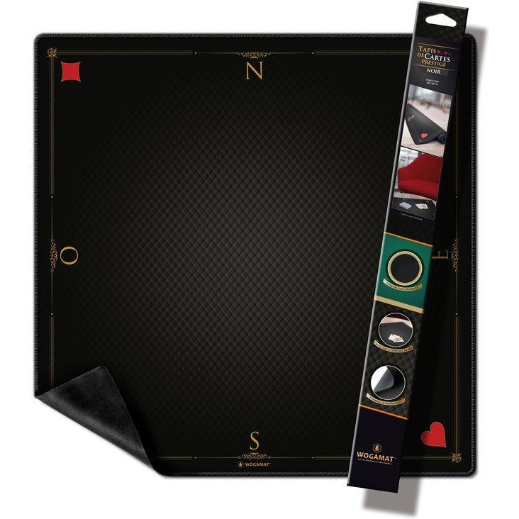 Tapis de cartes prestige noir Format Tarrot 60 60 cm Playmat Wogamat