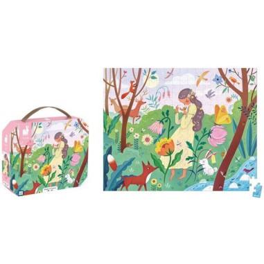 Puzzle nature et animaux 200 pièces, avec modèle, enfant 7 ans - Janod