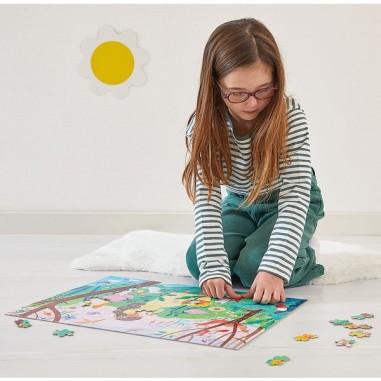 Puzzle nature et animaux 200 pièces, avec modèle, enfant 7 ans - Janod