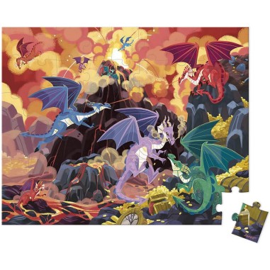 Puzzle terre de dragons 54 pièces - Puzzle enfant - Janod