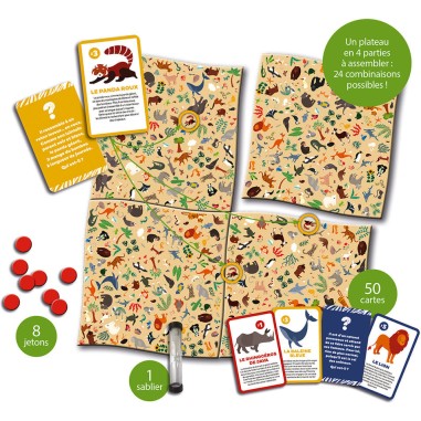 Cherche et trouve Animaux menacés - Jeu de société enfant - Janod