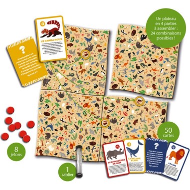 Cherche et trouve Animaux menacés - Jeu de société enfant - Janod