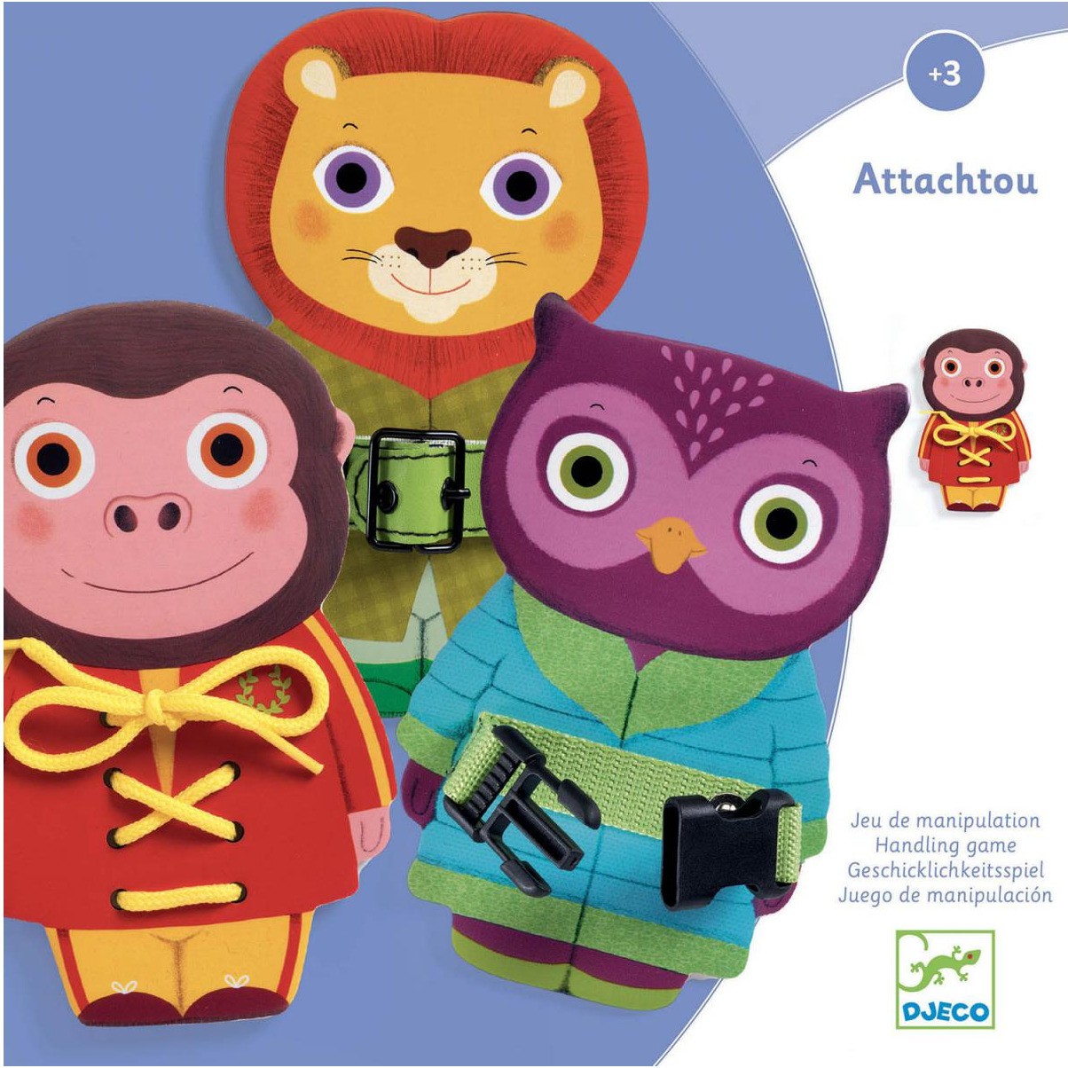 Jeux éducatifs bois Attachtou Djeco
