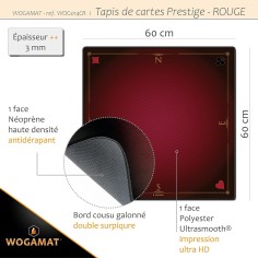 Tapis Cartes Prestige Rouge 60x60 cm - Accessoires - Wogamat 2