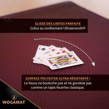 Tapis Cartes Prestige Rouge 60x60 cm - Accessoires - Wogamat