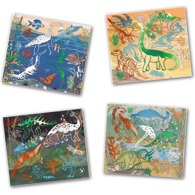 Artistic patch dinosaurus métal - loisirs créatifs - Djeco
