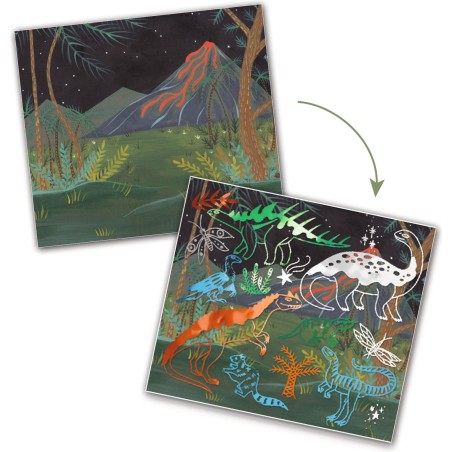 Artistic patch dinosaurus métal - loisirs créatifs - Djeco