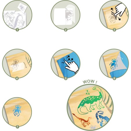 Artistic patch dinosaurus métal - loisirs créatifs - Djeco