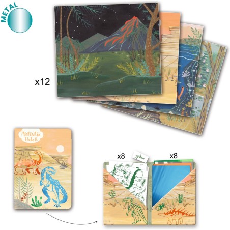 Artistic patch dinosaurus métal - loisirs créatifs - Djeco