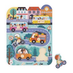 Puzzle en Bois City 6 pièces - Janod