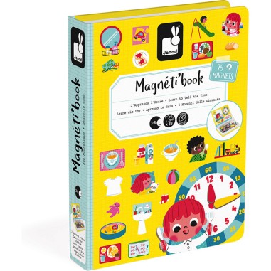 Magnéti'book j'apprends l'heure 75 magnets - Janod