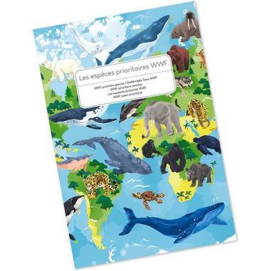 Puzzle éducatif 350 pièces les espèces prioritaires Wwf - Janod