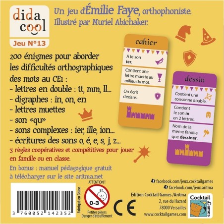 Orthodingo CE1 - jeu sur l'orthographe - Cocktail Games