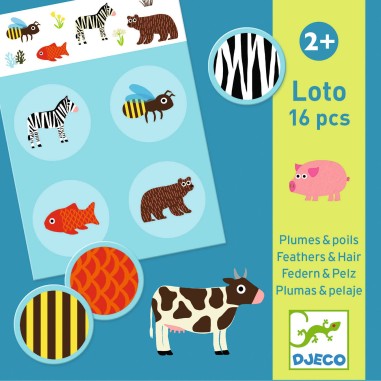 Loto Plumes et poils - Jeu éducatif - Djeco
